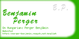 benjamin perger business card