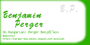 benjamin perger business card